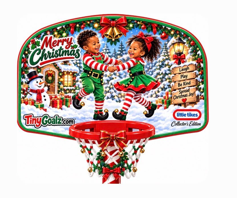 Christmas 3 personalized basketball hoop